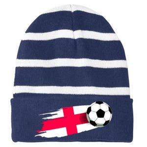 England Flag Jersey England Soccer Team England Striped Beanie with Solid Band