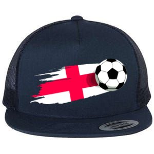 England Flag Jersey England Soccer Team England Flat Bill Trucker Hat