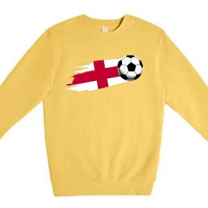 England Flag Jersey England Soccer Team England Premium Crewneck Sweatshirt