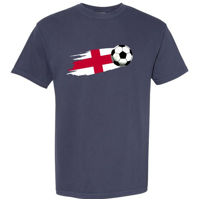 England Flag Jersey England Soccer Team England Garment-Dyed Heavyweight T-Shirt