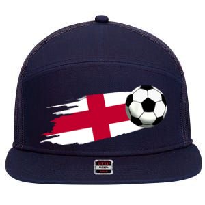 England Flag Jersey England Soccer Team England 7 Panel Mesh Trucker Snapback Hat