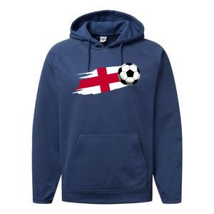 England Flag Jersey England Soccer Team England Performance Fleece Hoodie