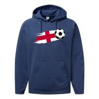 England Flag Jersey England Soccer Team England Performance Fleece Hoodie