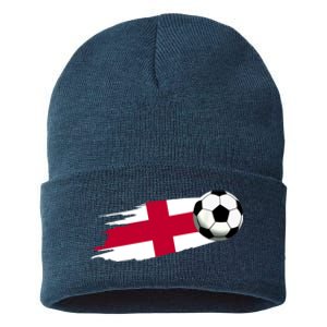 England Flag Jersey England Soccer Team England Sustainable Knit Beanie