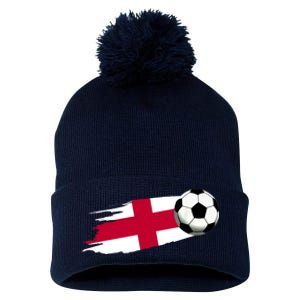 England Flag Jersey England Soccer Team England Pom Pom 12in Knit Beanie