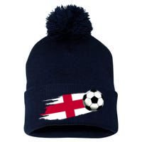 England Flag Jersey England Soccer Team England Pom Pom 12in Knit Beanie