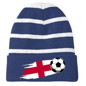 England Flag Jersey England Soccer Team England Striped Beanie with Solid Band