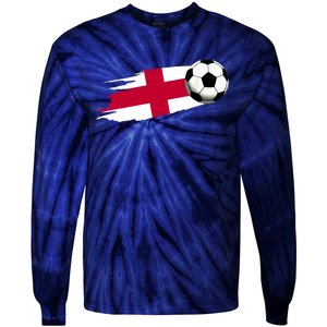 England Flag Jersey England Soccer Team England Tie-Dye Long Sleeve Shirt