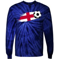 England Flag Jersey England Soccer Team England Tie-Dye Long Sleeve Shirt