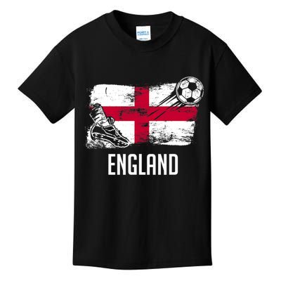 England Flag Jersey England Soccer Team England Kids T-Shirt