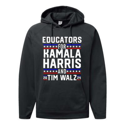 Educators For Kamala Harris Tim Walz 2024 For President Vp Performance Fleece Hoodie