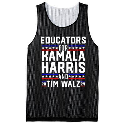 Educators For Kamala Harris Tim Walz 2024 For President Vp Mesh Reversible Basketball Jersey Tank