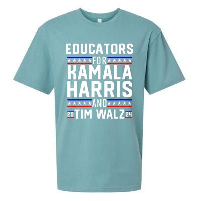 Educators For Kamala Harris Tim Walz 2024 For President Vp Sueded Cloud Jersey T-Shirt