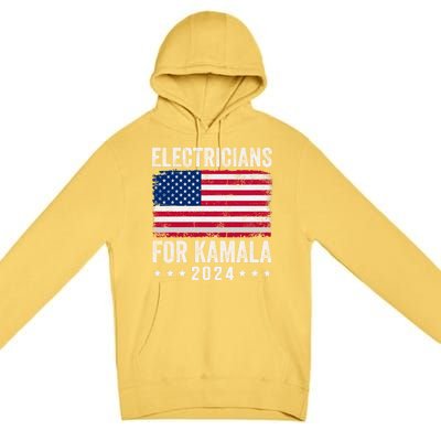 Electricians For Kamala 2024 Gift Premium Pullover Hoodie