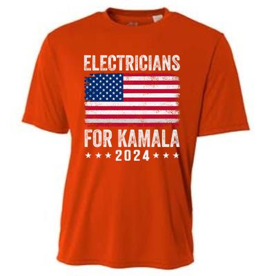 Electricians For Kamala 2024 Gift Cooling Performance Crew T-Shirt