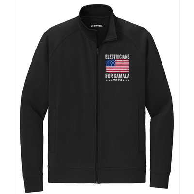 Electricians For Kamala 2024 Gift Stretch Full-Zip Cadet Jacket