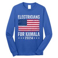 Electricians For Kamala 2024 Gift Long Sleeve Shirt