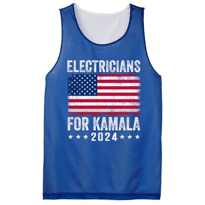 Electricians For Kamala 2024 Gift Mesh Reversible Basketball Jersey Tank