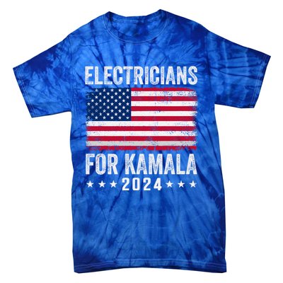 Electricians For Kamala 2024 Gift Tie-Dye T-Shirt