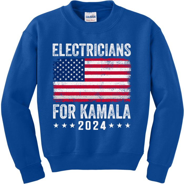 Electricians For Kamala 2024 Gift Kids Sweatshirt