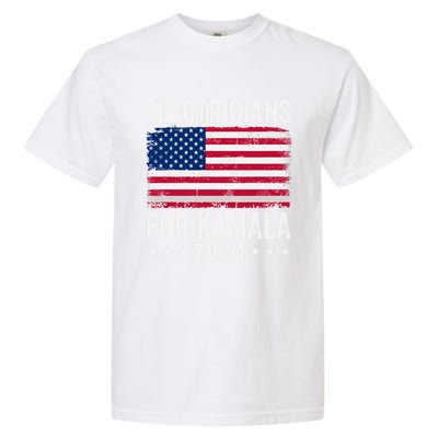 Electricians For Kamala 2024 Gift Garment-Dyed Heavyweight T-Shirt