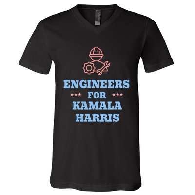 Engineers For Kamala Harris 2024 Change Breaking Barriers V-Neck T-Shirt