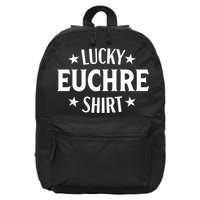 Euchre Funny Lucky Card Game Player 16 in Basic Backpack
