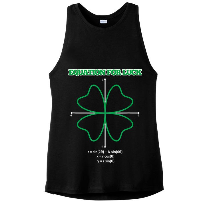 Equation for Luck Clover Irish Math Funny Teacher Gift Idea Ladies PosiCharge Tri-Blend Wicking Tank