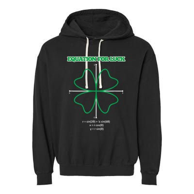 Equation for Luck Clover Irish Math Funny Teacher Gift Idea Garment-Dyed Fleece Hoodie