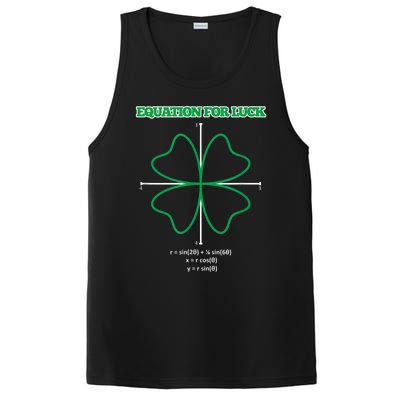 Equation for Luck Clover Irish Math Funny Teacher Gift Idea PosiCharge Competitor Tank