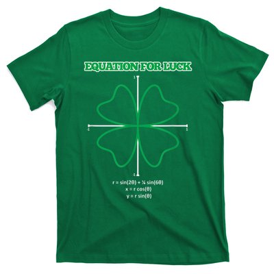 Equation for Luck Clover Irish Math Funny Teacher Gift Idea T-Shirt