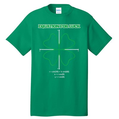 Equation for Luck Clover Irish Math Funny Teacher Gift Idea Tall T-Shirt