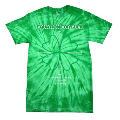 Equation for Luck Clover Irish Math Funny Teacher Gift Idea Tie-Dye T-Shirt