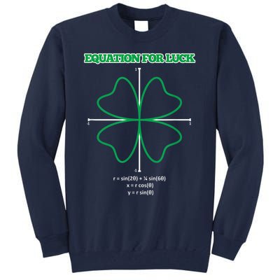 Equation for Luck Clover Irish Math Funny Teacher Gift Idea Tall Sweatshirt