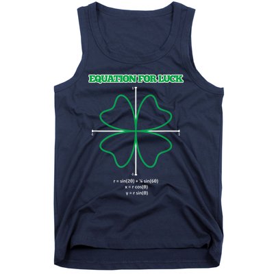 Equation for Luck Clover Irish Math Funny Teacher Gift Idea Tank Top