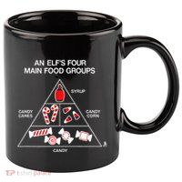 Elf Four Main Food Groups 11oz C Handle Ceramic Mug