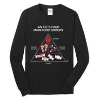 Elf Four Main Food Groups Tall Long Sleeve T-Shirt