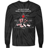 Elf Four Main Food Groups Tie-Dye Long Sleeve Shirt