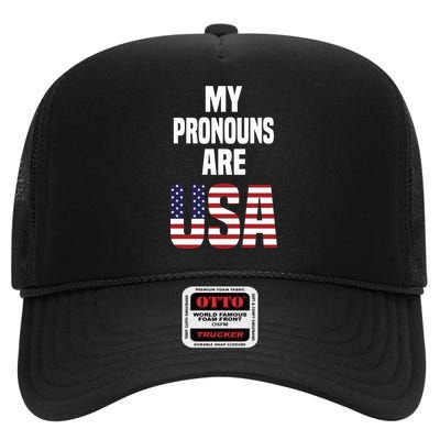 Enes Freedom My Pronouns Are Usa High Crown Mesh Back Trucker Hat