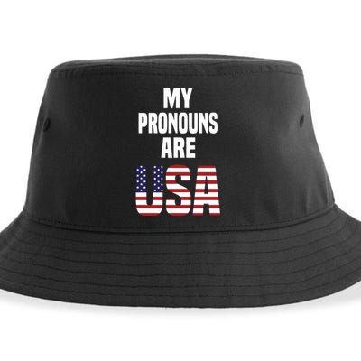 Enes Freedom My Pronouns Are Usa Sustainable Bucket Hat