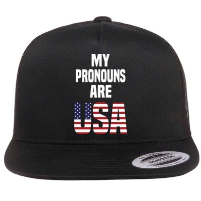 Enes Freedom My Pronouns Are Usa Flat Bill Trucker Hat