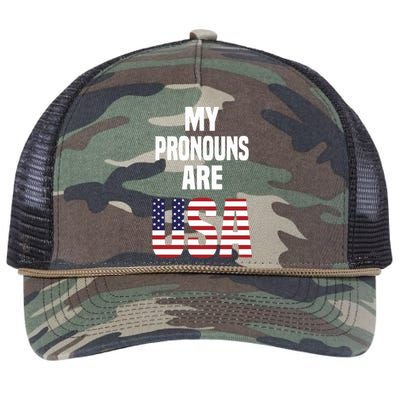 Enes Freedom My Pronouns Are Usa Retro Rope Trucker Hat Cap