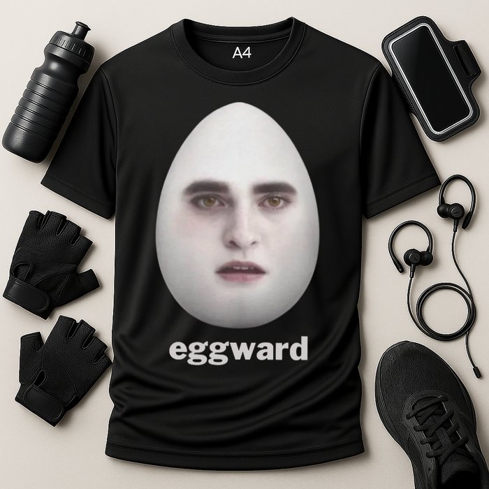 Eggward Funny Meme Cooling Performance Crew T-Shirt