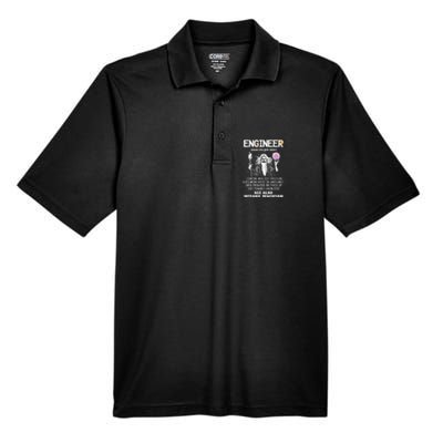 Engineer Funny Mechanical Civil Engineering Wizard Men's Origin Performance Piqué Polo