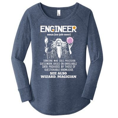 Engineer Funny Mechanical Civil Engineering Wizard Women's Perfect Tri Tunic Long Sleeve Shirt