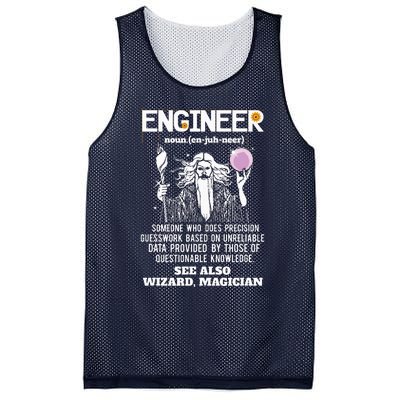 Engineer Funny Mechanical Civil Engineering Wizard Mesh Reversible Basketball Jersey Tank