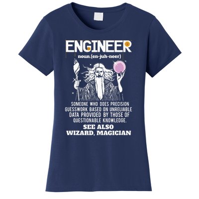 Engineer Funny Mechanical Civil Engineering Wizard Women's T-Shirt