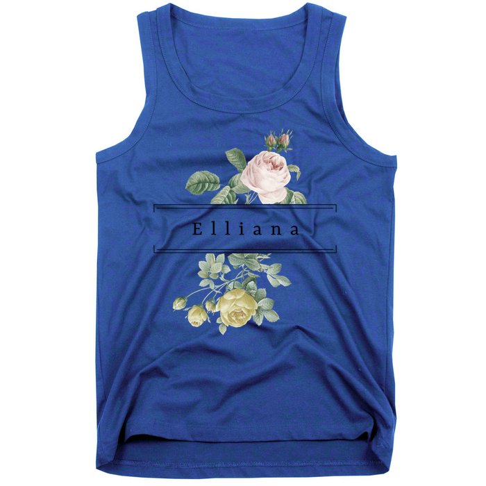 Elliana First Name Vintage Roses Wedding Shower Rose Gift Tank Top