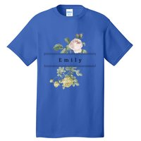 Emily First Name Vintage Roses Wedding Shower Rose Great Gift Tall T-Shirt