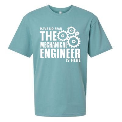 Engineer Funny No Fear Mechanical Engineer Is Here Sueded Cloud Jersey T-Shirt